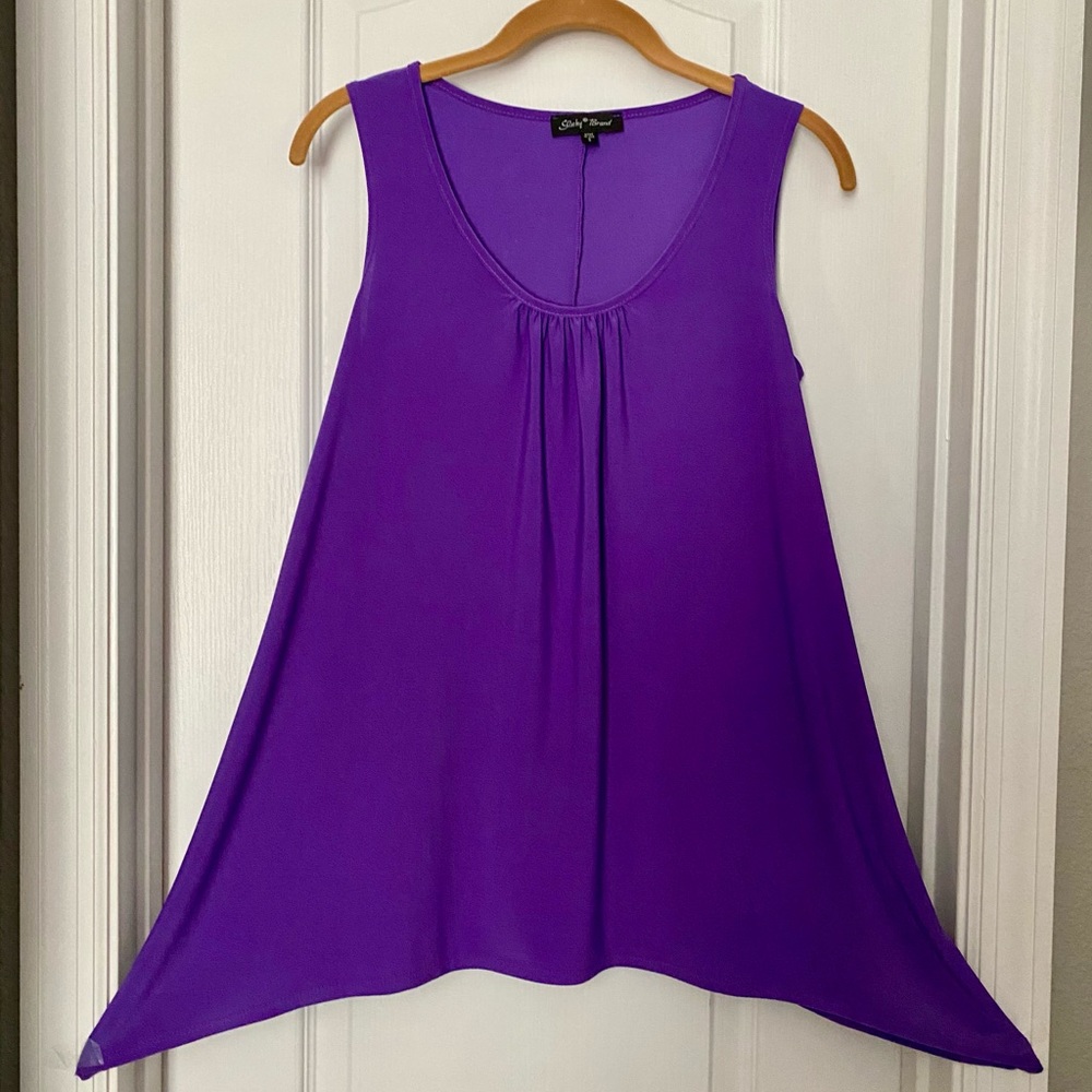 Slinky Brand tank top. A-line with ruffle S